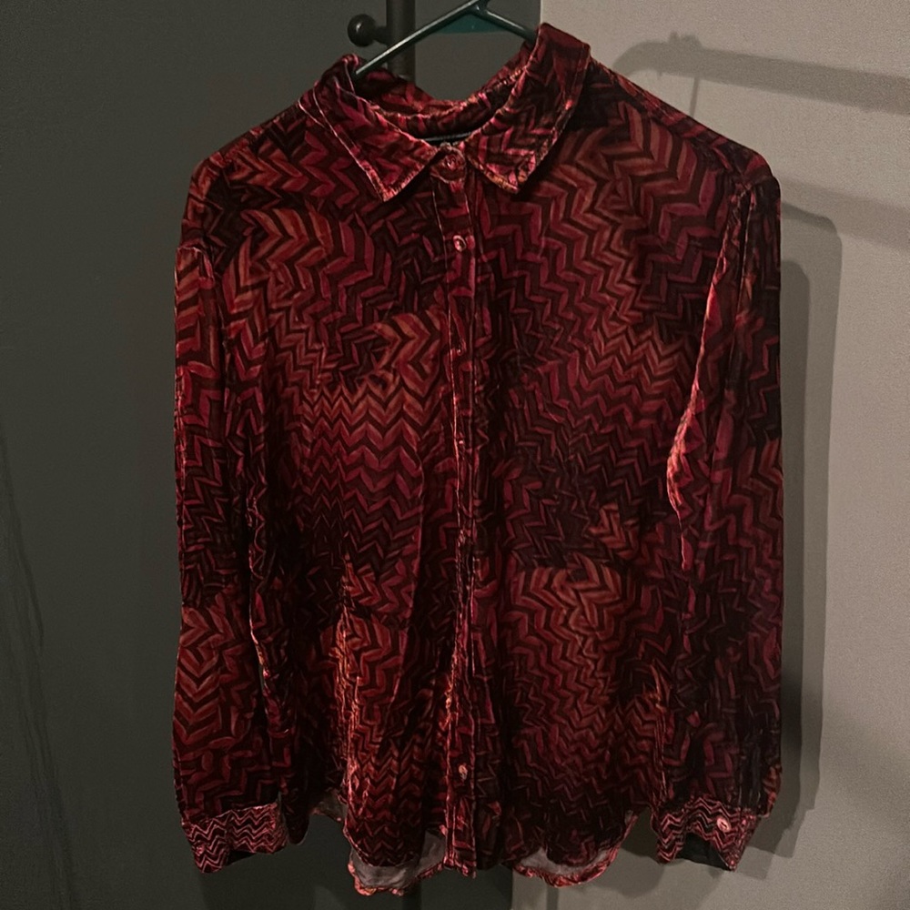 Johnny was velvet button down